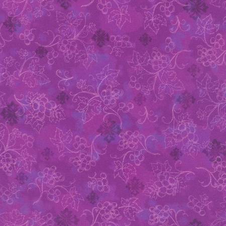 Wine Club Grapes Grape Purple Elena Vladykina Robert Kaufman Cotton Fabric