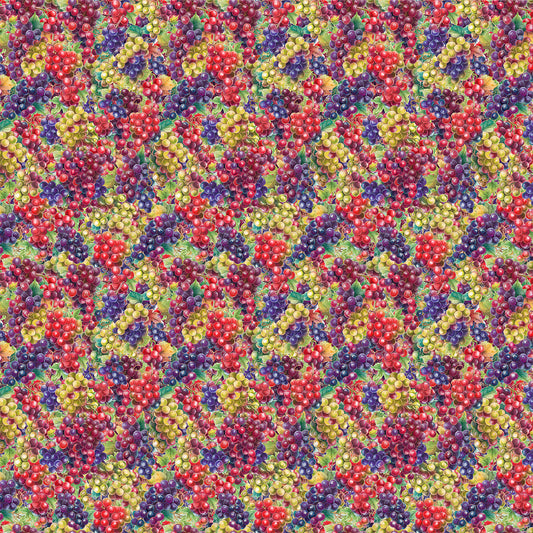 Wine O' Clock Grape Expectations Multi Courtney Morgenstern 3 Wishes Cotton Fabric 3W-24577-MULTI