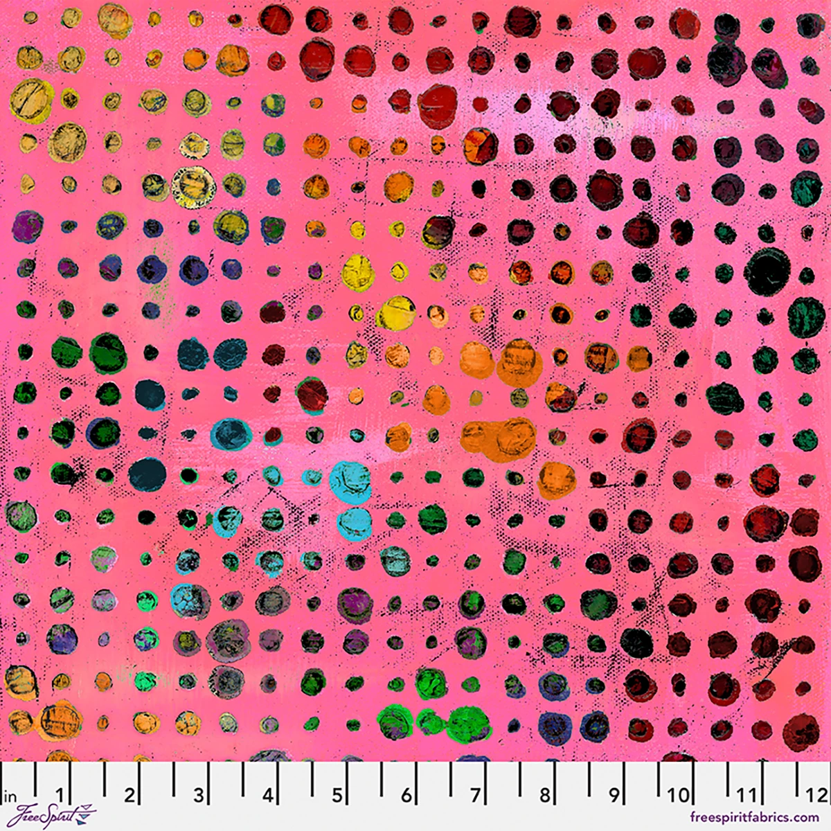 Wings of Wonder Glow Pink Sue Penn Free Spirit Cotton Fabric FS-PWSP004.PINK