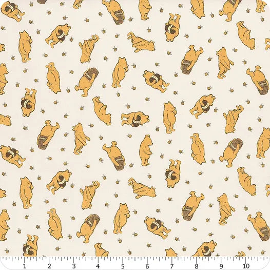 Winnie the Pooh Toss Cream Echo Park Riley Blake Designs Cotton Fabric RB-C17002-CREAM