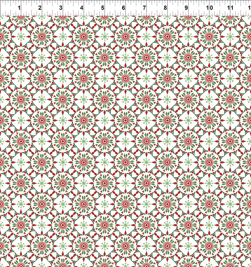 Winter Enchantment Dazzle White Jason Yenter In The Beginnings Cotton Fabric ITB-10WEN-1