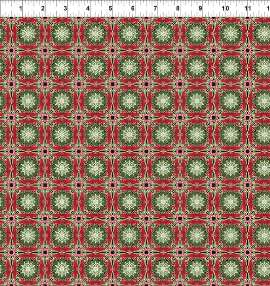 Winter Enchantment Sparkle Red Jason Yenter In The Beginnings Cotton Fabric ITB-9WEN-1