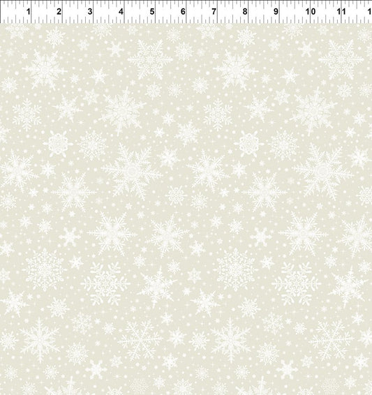 Winter Enchantment Snowflakes Cream Jason Yenter In The Beginnings Cotton Fabric ITB-6WEN-1