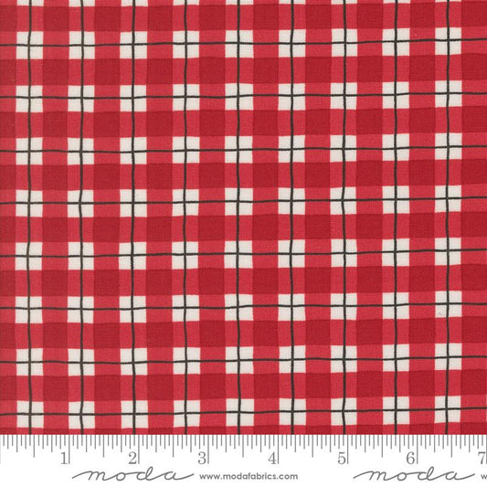 Winter Friends Checks and Plaids Berry Red Deb Strain Moda Cotton Fabric MD-56137-17