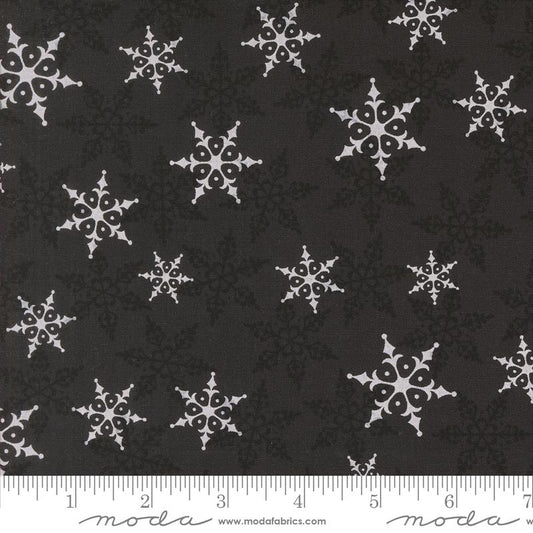 Winter Friends Falling Snow Winter Snowflakes Charcoal Black Deb Strain Moda Cotton Fabric MD-56134-18