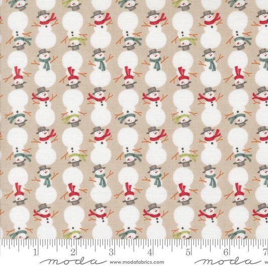 Winter Friends Stacked Snowmen Winter Fog Gray Deb Strain Moda Cotton Fabric MD-56135-12