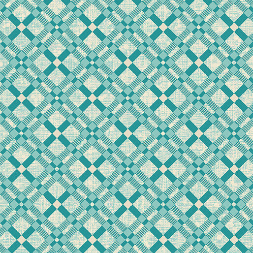Winter Haven Winter Tartan Teal Rachel Rossi Benartex Cotton Fabric BE-16797-84
