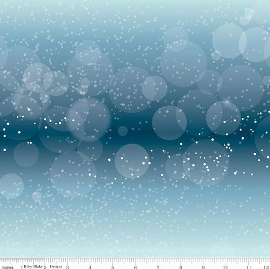 Winter Magic 108" Wide back Flurries in Blue designed by Dani Mogstad for Riley Blake Designs 100% Cotton Quilting Fabric RB-WB16367-BLUE
