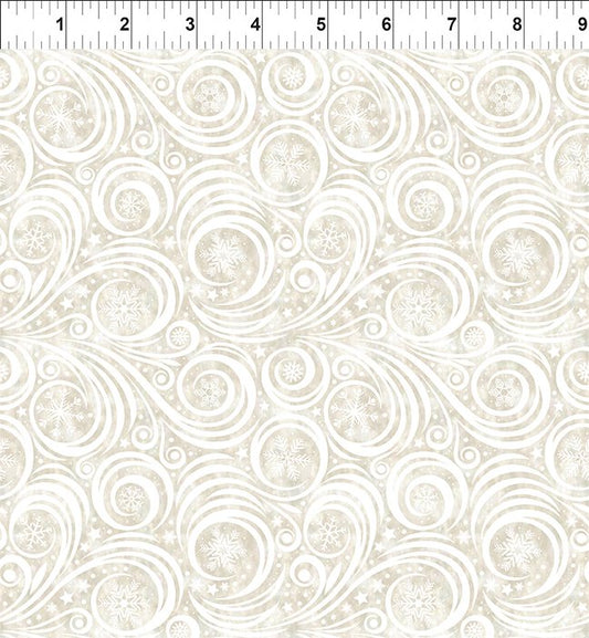 Winter Solstice II Snow Swirl Cream In the Beginning Fabric Cotton Fabric ITB-10WS-1