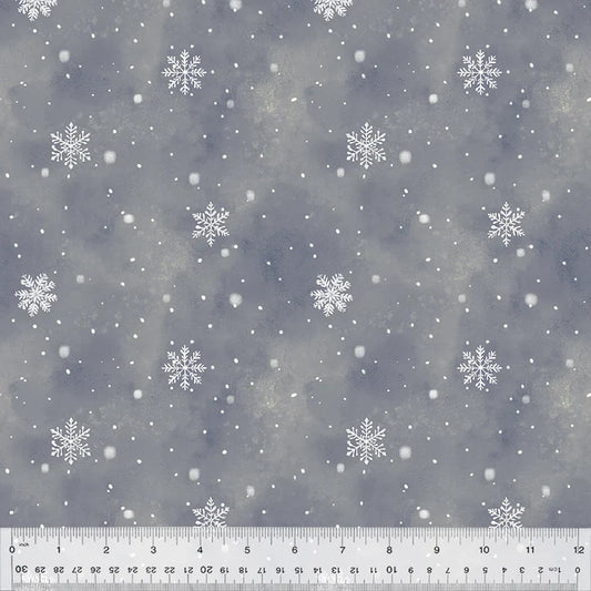 Winter Whisper Flurries Night Whistler Studios Windham Fabrics Cotton Fabric WF-54682-3