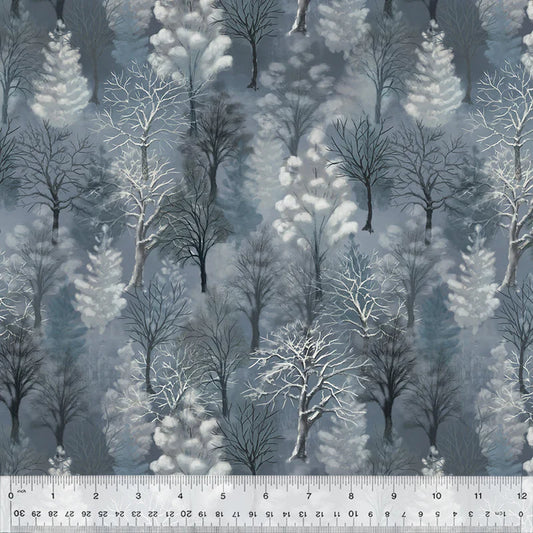 Winter Whisper Winter Woods Night Whistler Studios Windham Fabrics Cotton Fabric WF-54680-3