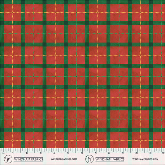 Winter Wonder Festive Plaid Red Whistler Studios Windham Cotton Fabric WF-55172D-7