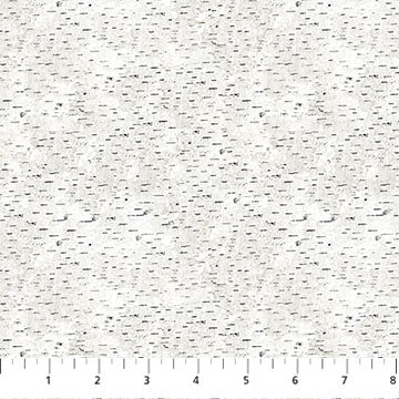 Winter Woodland Birch Texture White Gray Deborah Edwards Northcott Cotton Fabric NC-28874-10