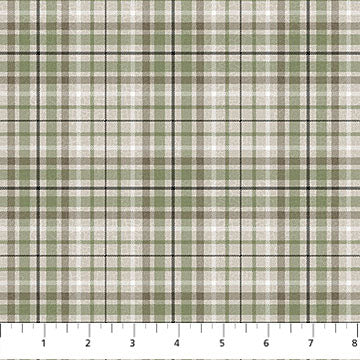 Winter Woodland Plaid Taupe Multi Deborah Edwards Northcott Cotton Fabric NC-28886-12