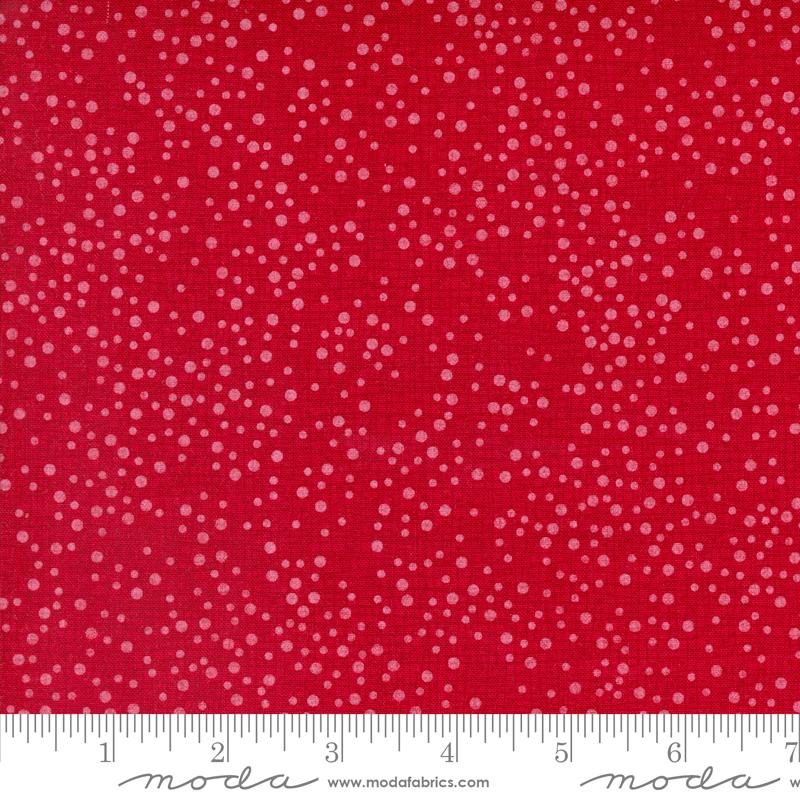 Thatched Winterly Dotty Dots Texture Crimson Red Rob Pickens Moda Cotton Fabric