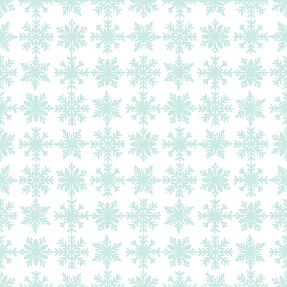 Wintry Mix Snowflakes White Elizabeth Medley Blank Quilting Cotton Fabric