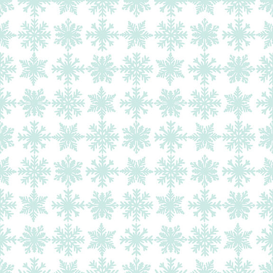 Wintry Mix Snowflakes White Elizabeth Medley Blank Quilting Cotton Fabric