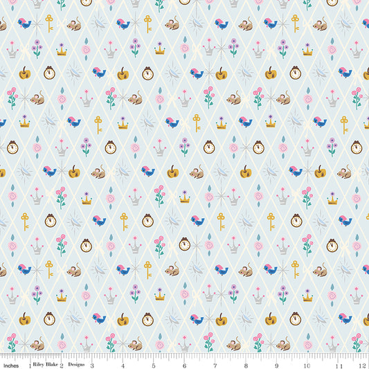 Wishes Diamond Geo Powder Blue Sparkle Jill Howarth Riley Blake Cotton Fabric RB-SC18075-POWDER