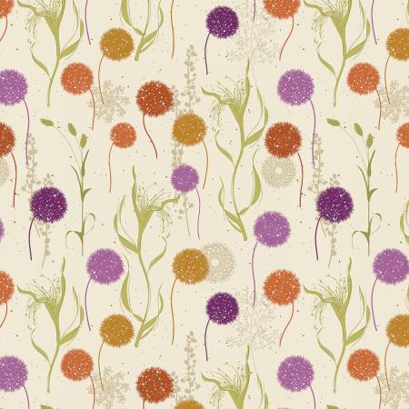Wishflower Wishing Field Orange Multi Rachel Rossi Benartex Cotton Fabric BE-16691-38