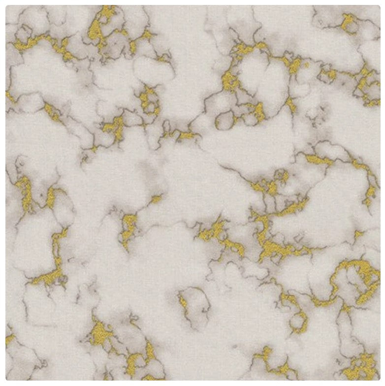 Wishwell Silverstone Marble Metallic Mushroom Beige Vanessa Lillros Linda Fitch Robert Kaufman Cotton Fabric