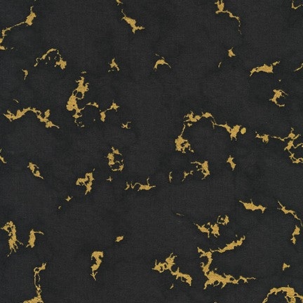 Wishwell Silverstone Marble Metallic Black Vanessa Lillrose & Linda Fitch Robert Kaufman Cotton Fabric