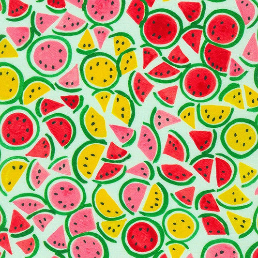 Wishwell Sweetness Melon Honeydew Mint Vanessa Lillrose & Linda Fitch Robert Kaufman Cotton Fabric