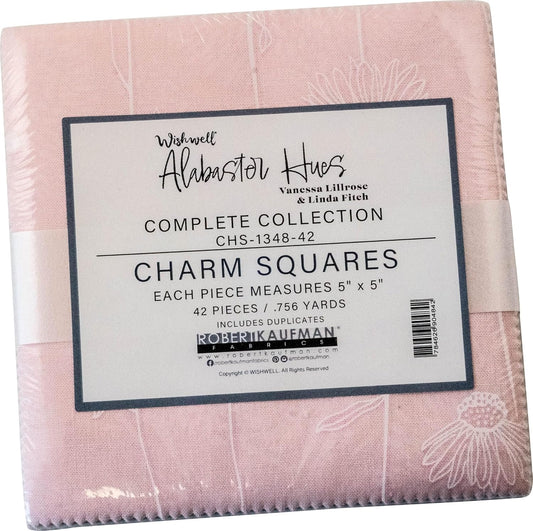Wishwell: Alabaster Hues 5" Squares 42pcs Linda Fitch & Vanessa Lillrose Robert Kaufman Cotton Fabric RK-CHS-1348-42