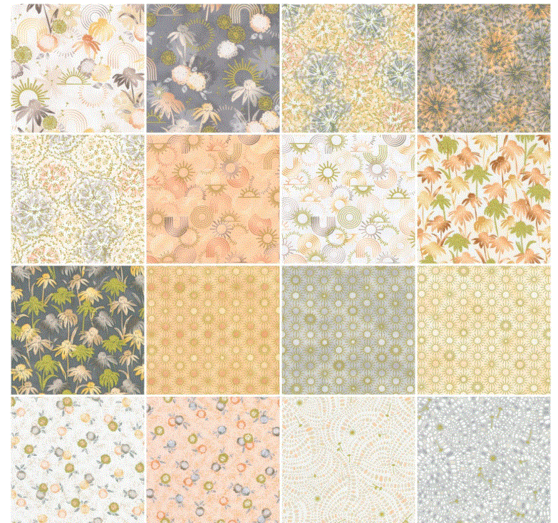Wishwell Summerstone 5" Square 42 pcs designed by Vanessa Lillrose and Linda Fitch Robert Kaufman 100% Cotton Quilting Fabric RK-CHS-1287-42
