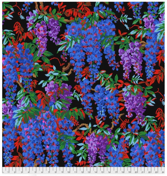 Wisteria Black Philip Jacobs Stash Kaffe Fassett Collective Free Spirit Cotton Fabric