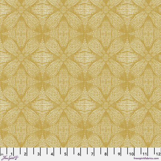 Woodland Blooms Sycamore Weave Saffron Sanderson Free Spirit Cotton Fabric