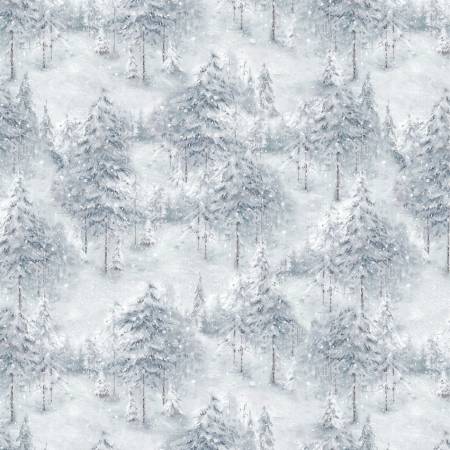 Woodland Frost Winter Forest Gray Lisa Audit Wilmington Prints Cotton Quilting Fabric