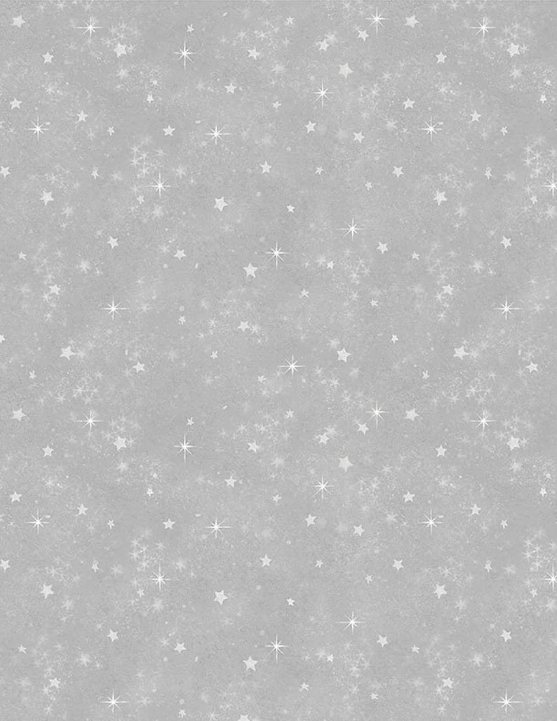 Woodland Gifts Stars the Sky Gray Makiko Wilmington Prints Cotton Fabric