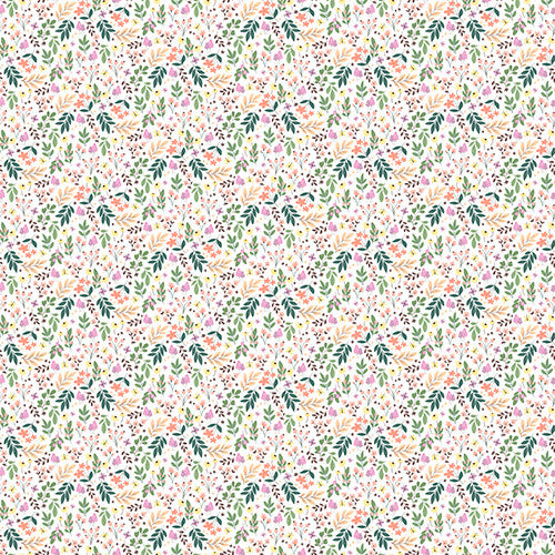 Woodland Wander Pink Tumbling Foliage Pink Jo Taylor 3 Wishes Cotton Fabric