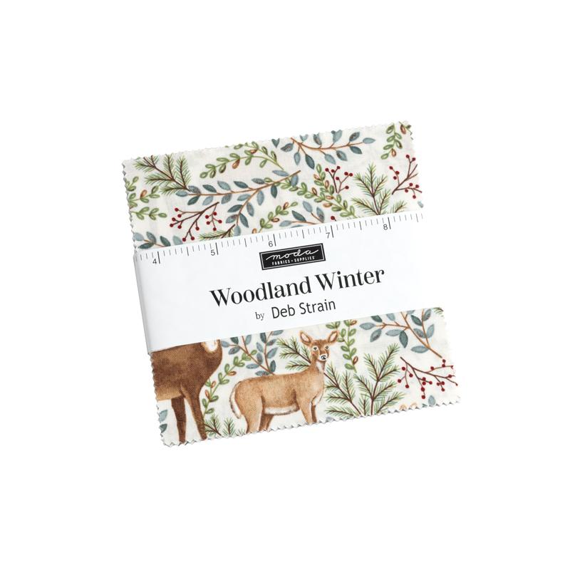 Woodland Winter 5" Squares Charm Pack Deb Strain Moda Cotton Fabric