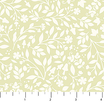 Woodland Babes Tone on Tone Cream Green Kathryn Christensen Northcott Cotton Fabric