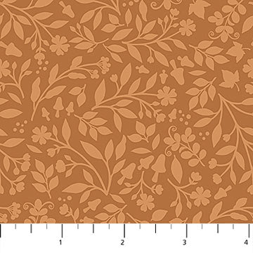 Woodland Babes Tone on Tone Rust Kathryn Christensen Northcott Cotton Fabric | US Fabric Shop