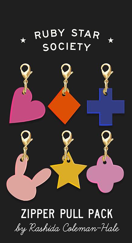 Woodland Park Zipper Pull  Enamel (Set of Six) Rashida Coleman Hale Ruby Star Society Moda Fabrics