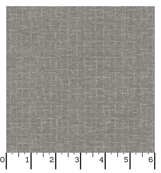 Woolies Flannel Little Lambies Crosshatch Texture Pewter Grey Bonnie Sullivan Maywood Cotton FLANNEL Fabric