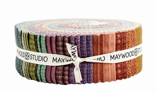 Woolies FLANNEL Sorbetto Roll Up 2.5" Strips Bonnie Sullivan Maywood Studio Cotton Fabric