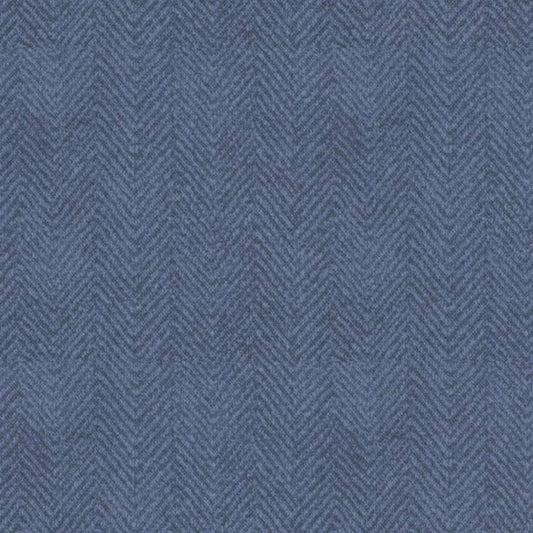 Woolies FLANNEL Herringbone Dusty Blue Bonnie Sullivan Maywood Studio Cotton Flannel Fabric MS-MASF1841-B3
