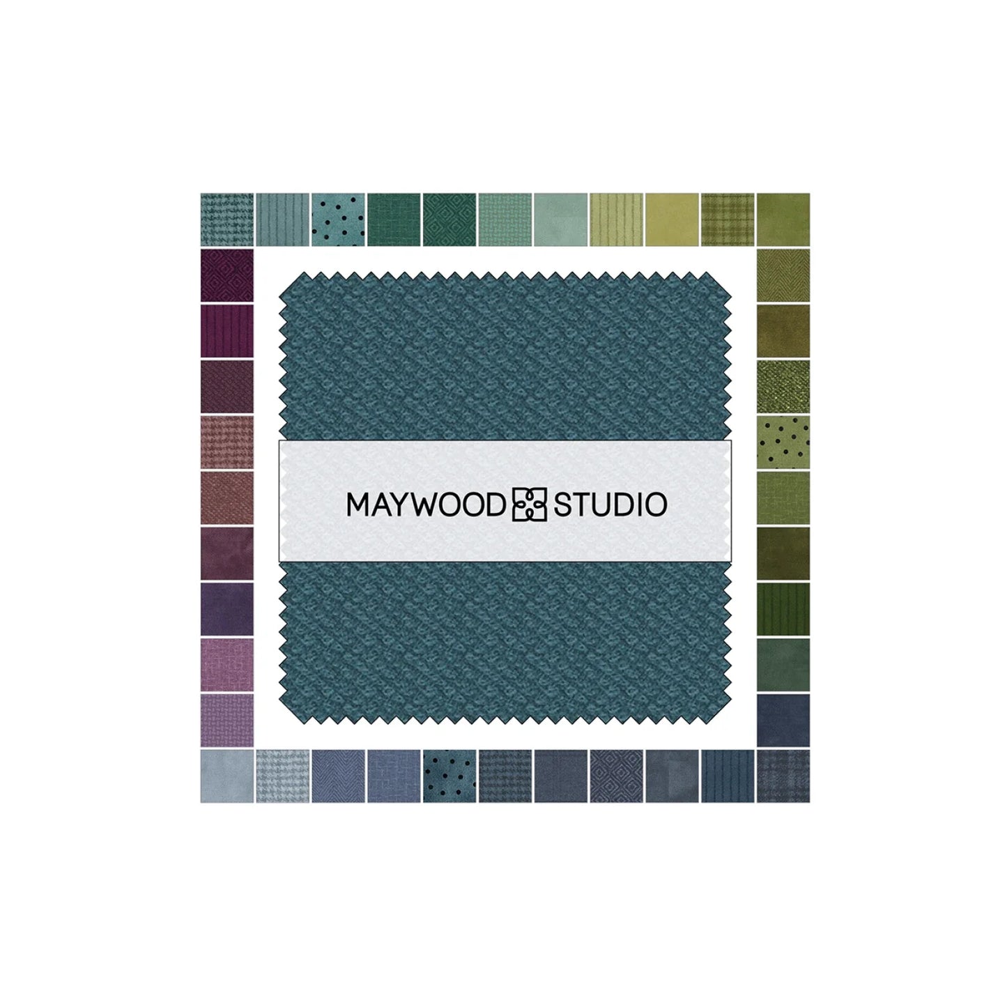 Woolies Flannel Gemstone 5" Squares 42pcs Bonnie Sullivan Maywood Studio Cotton Flannel Fabric MS-CP-MASWOF-GEMS