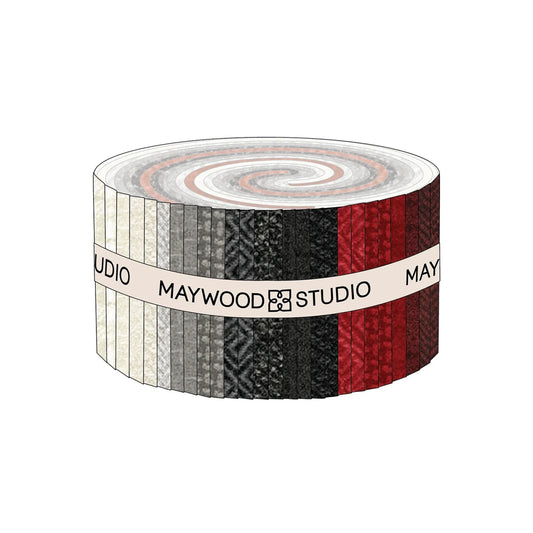 Woolies Flannel Winterberries 2.5" Strips 40pcs Bonnie Sullivan Maywood Studio Cotton Flannel Fabric MS-ST-MASWOF-WINT