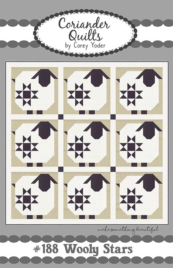 Wooly Stars Quilt Pattern 62"x62" Corey Yoder Coriander Quilts CQ-188