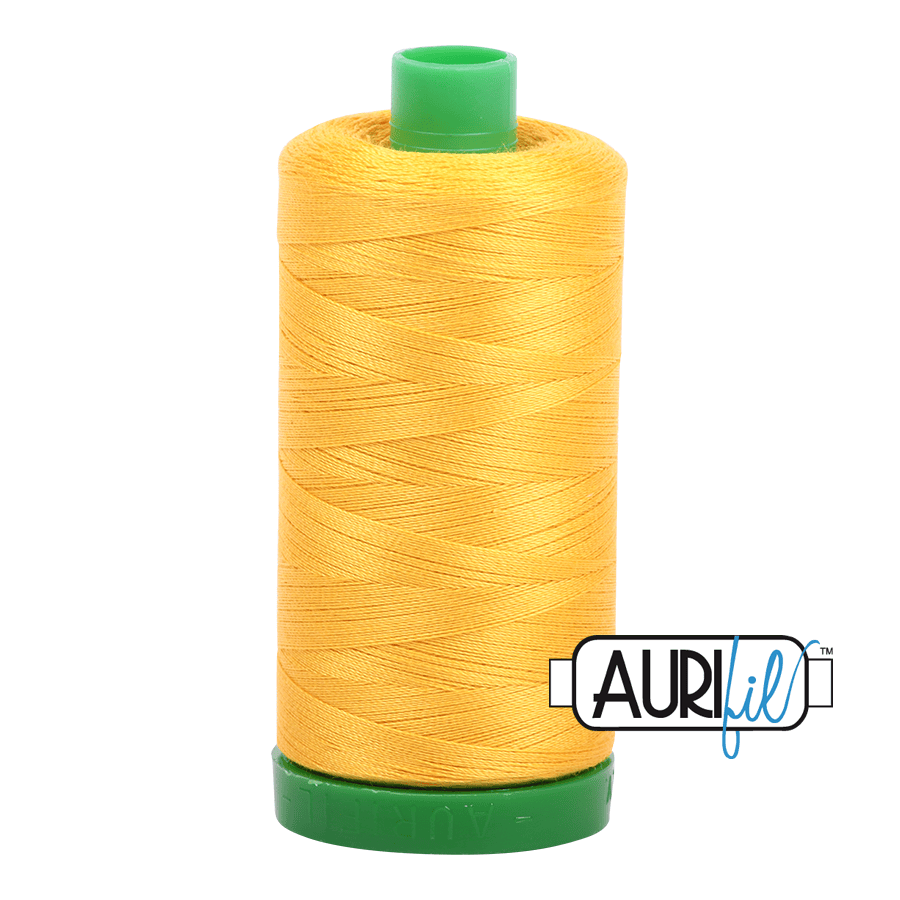 Yellow 40 wt 1094 yd Large Spool Aurifil Cotton Quilting Thread AF-MK40SC6-2135