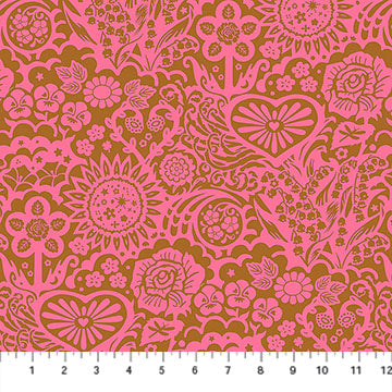 Yesterday Big Heaven Coral Juliana Horner Northcott Cotton Fabric NC-AMT157-23V