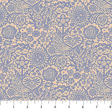Yesterday Little Heaven Cornflower Juliana Horner Northcott Cotton Fabric NC-AMT156-63V
