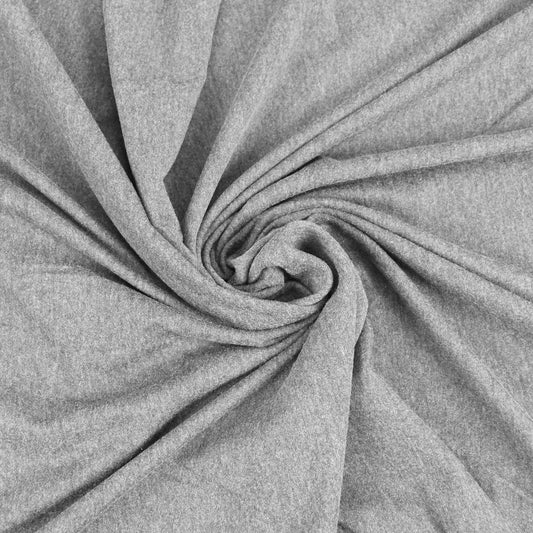 Yoga Cloth KNIT Heather Grey EESCO 10% Spandex 90% Cotton Fabric EESYOC-HEG