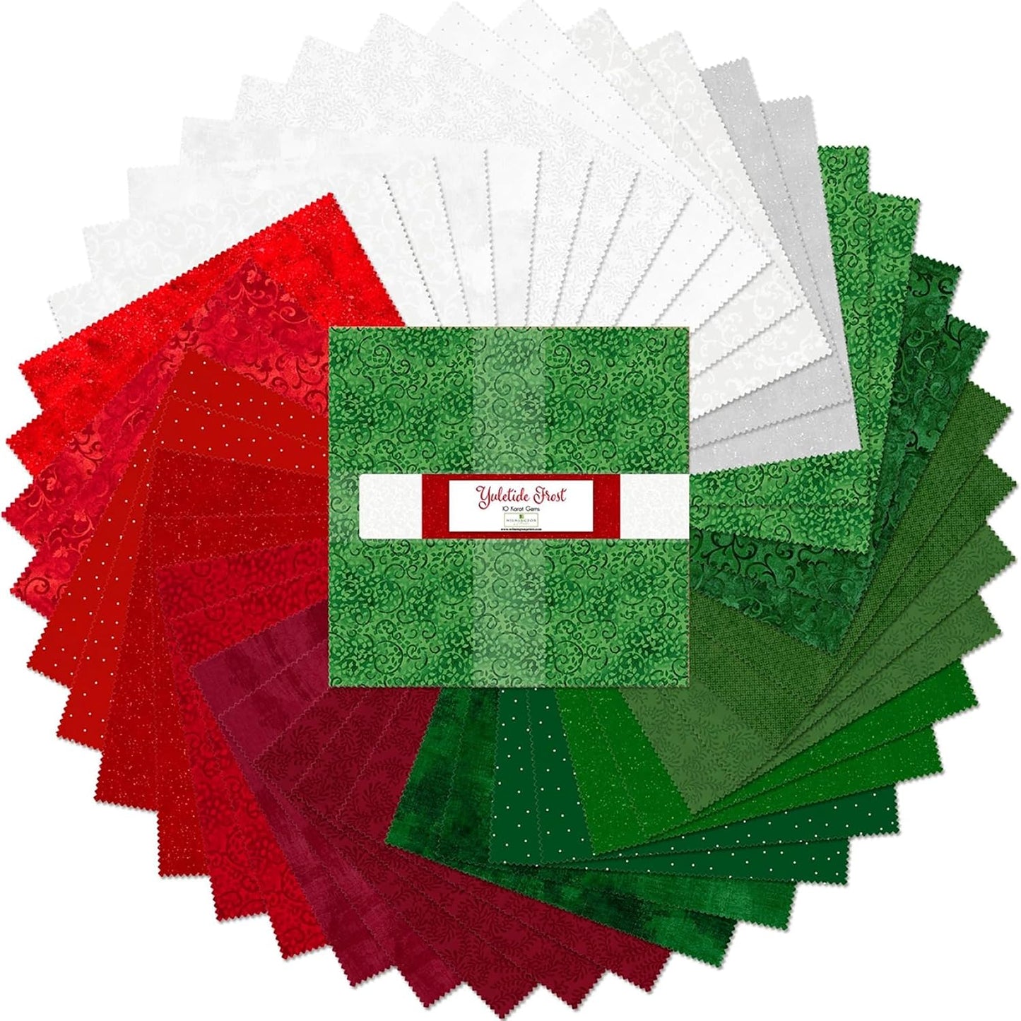 Yuletide Frost 10" Squares Karat Gems 42 pcs Wilmington Prints Cotton Fabric WP-512-168-512