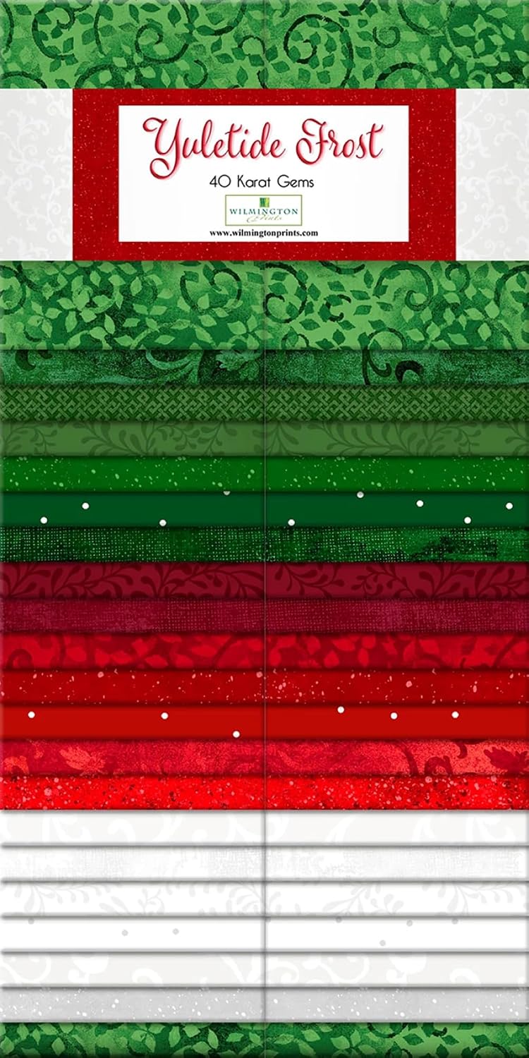 Yuletide Frost 2.5" Strips Karat Gems 40 pcs Wilmington Prints Cotton Fabric WP-842-168-842