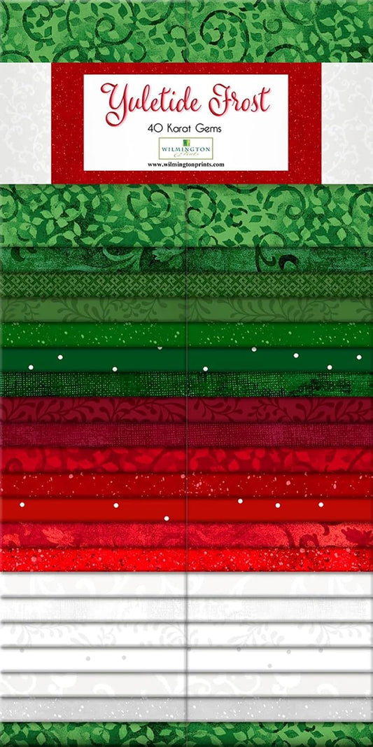 Yuletide Frost 2.5" Strips Karat Gems 40 pcs Wilmington Prints Cotton Fabric WP-842-168-842